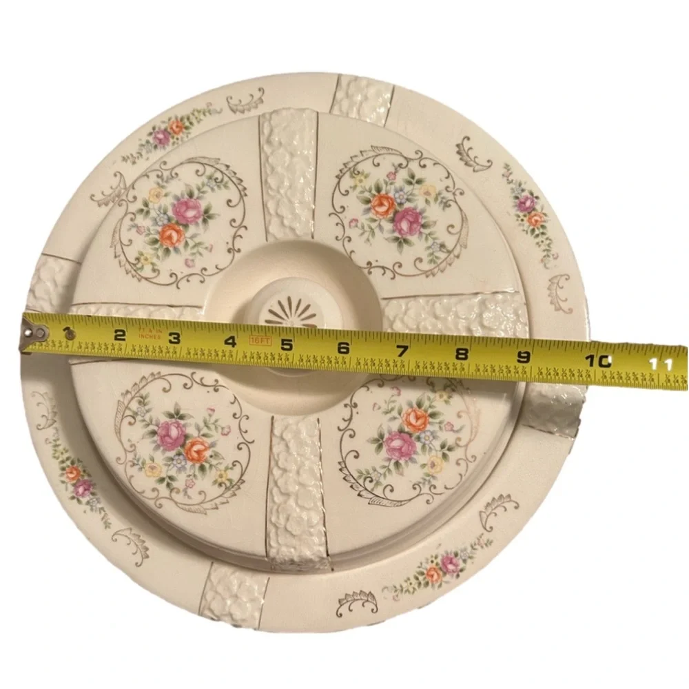 1940’s Japan Hotta Yu shoten hand painted, yellow and pink roses.